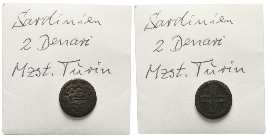  Ausland; Italien; Sardinien; Kleinmünze   