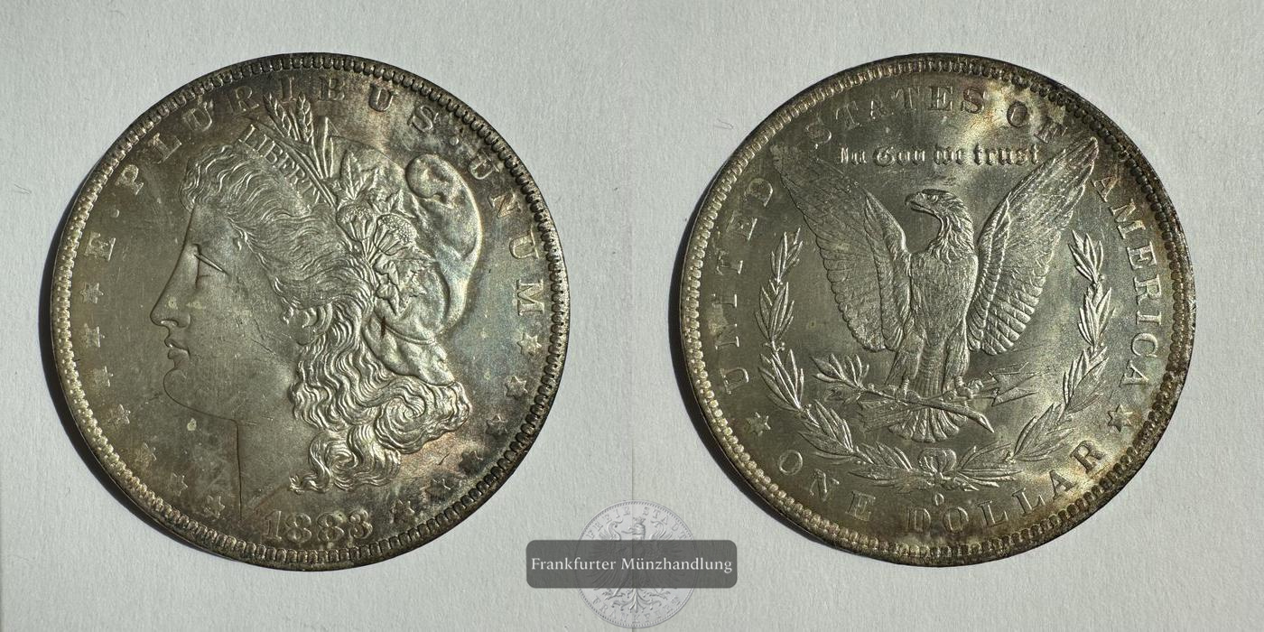  USA / 1 Dollar 1883 (1878-1921) 'O' Morgan Dollar FM-Frankfurt KM#110 Feinsilber: 24,057g   