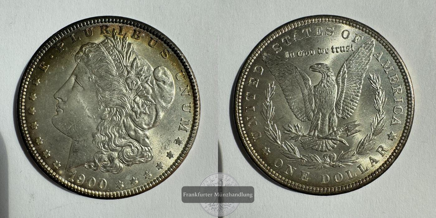  USA / 1 Dollar 1900 (1878-1921) Morgan Dollar FM-Frankfurt KM#110 Feinsilber: 24,057g   