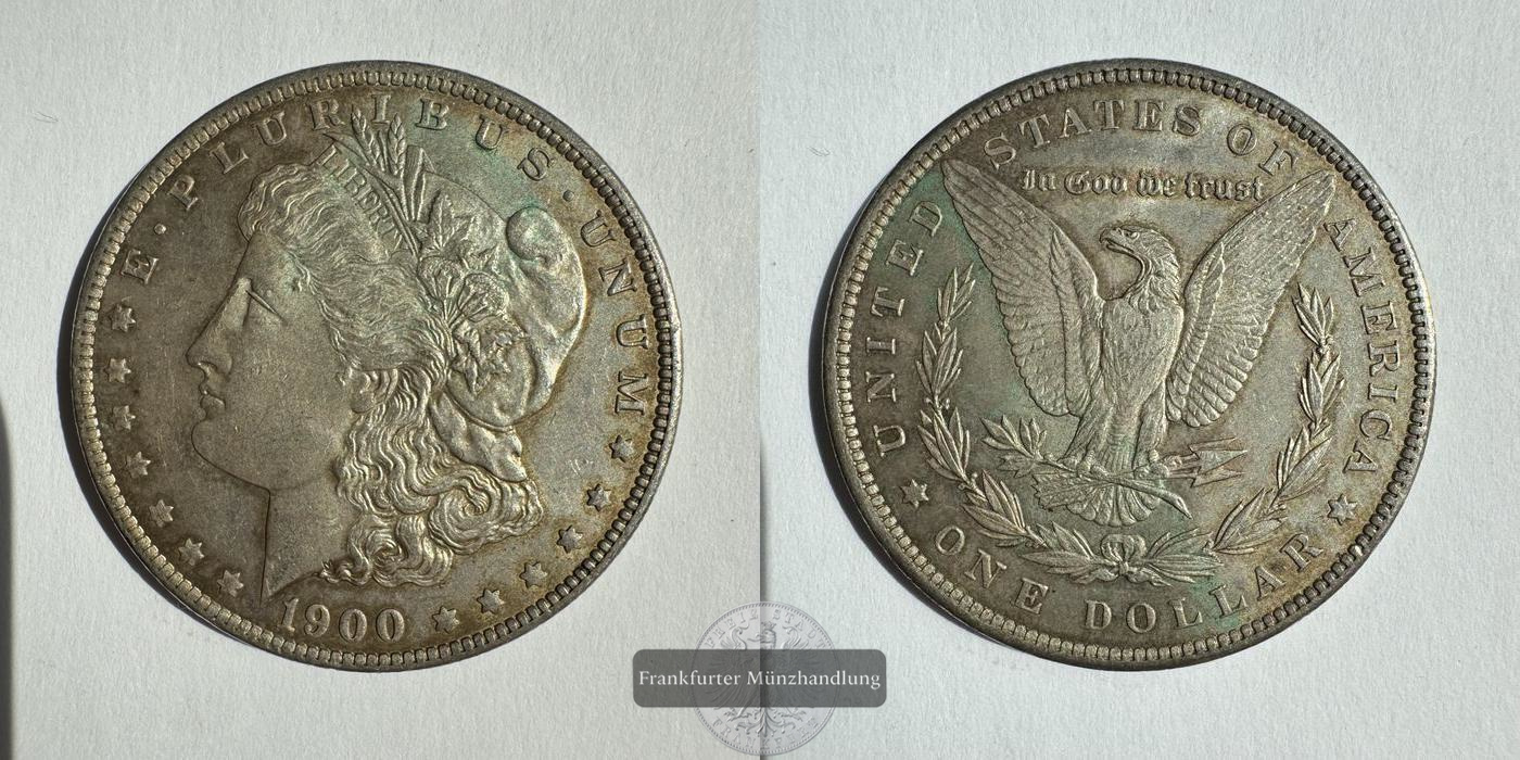  USA / 1 Dollar 1900 (1878-1921) Morgan Dollar FM-Frankfurt KM#110 Feinsilber: 24,057g   