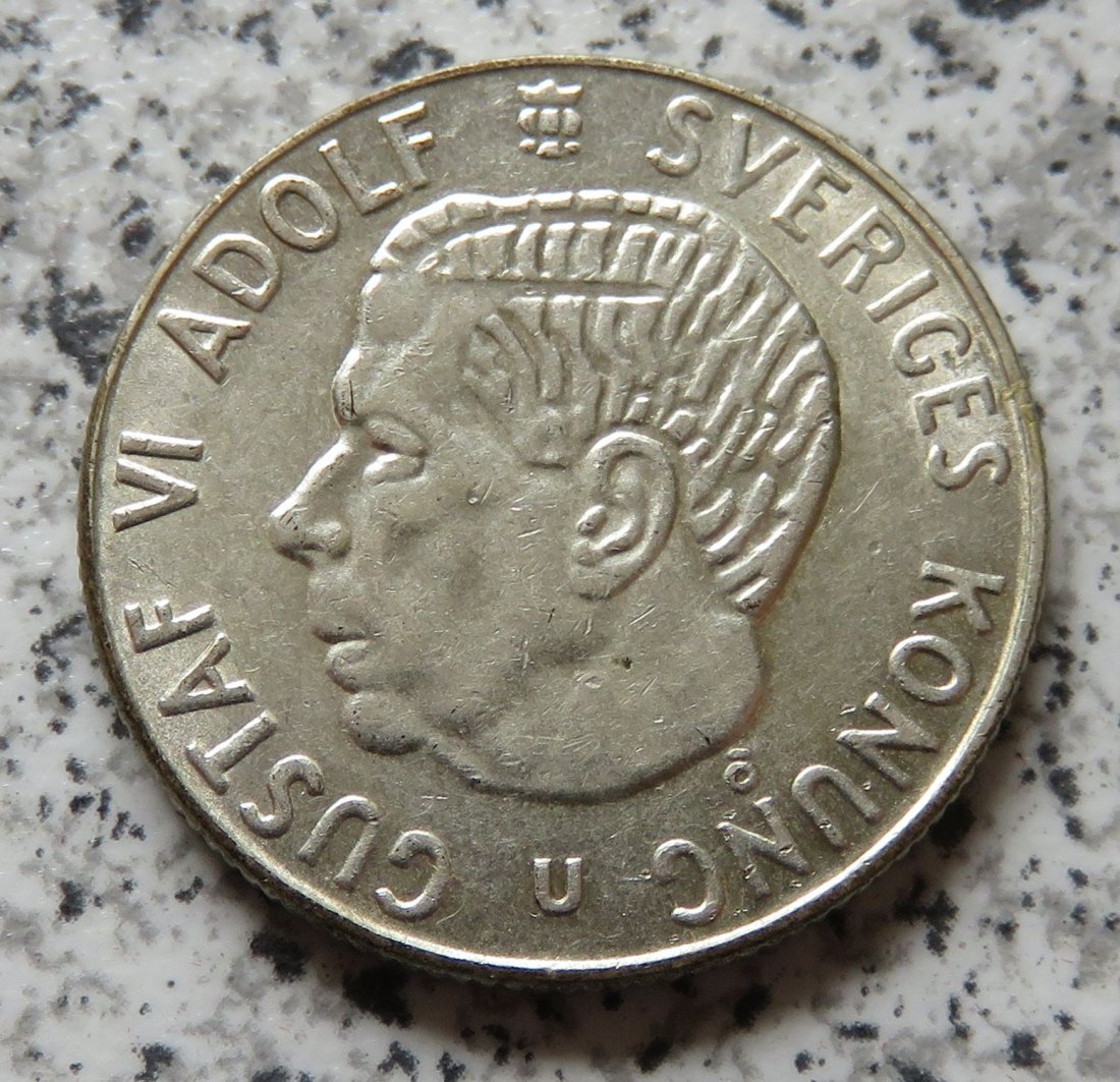 Schweden 1 Krona 1968, Silbervariante   