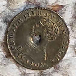  Deutsches Reich 1914 - Patriotische Medaille Eisernes Kreuz gelocht   