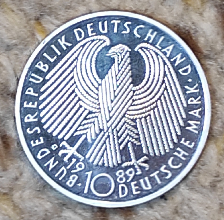  Deutschland 10 Mark 1989, SILBER, 40 Jahre BRD   
