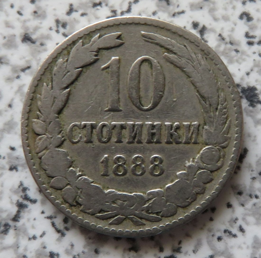  Bulgarien 10 Stotinki 1888   