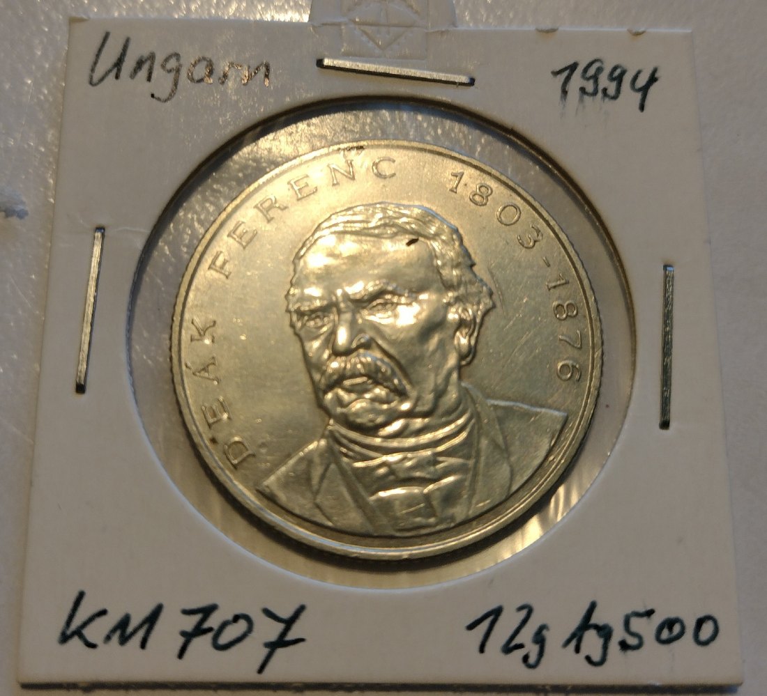  Ungarn 200 Forint 1994, 12 Gramm AG 500, km 707   