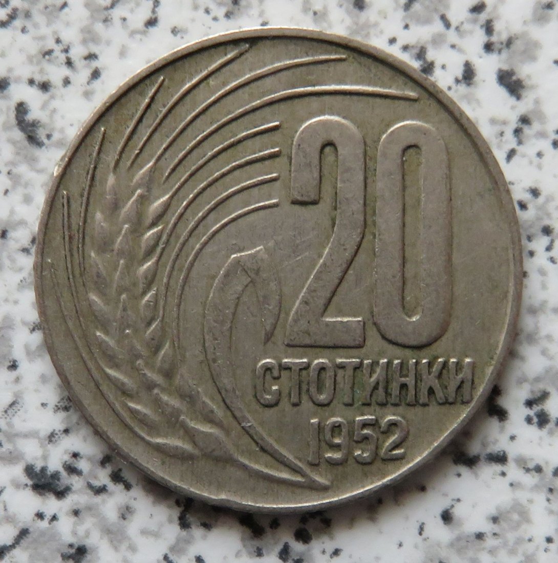  Bulgarien 20 Stotinki 1952   