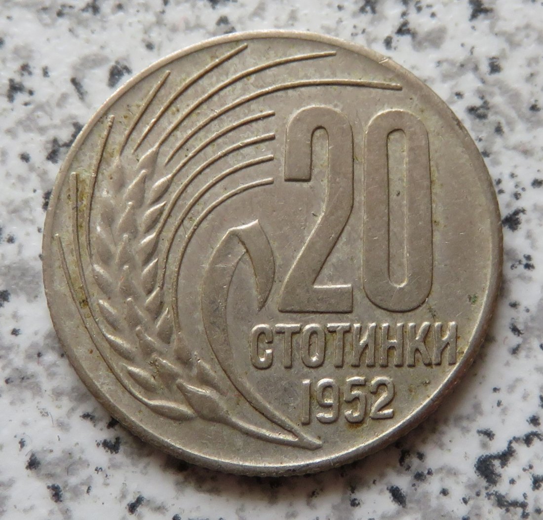 Bulgarien 20 Stotinki 1952   