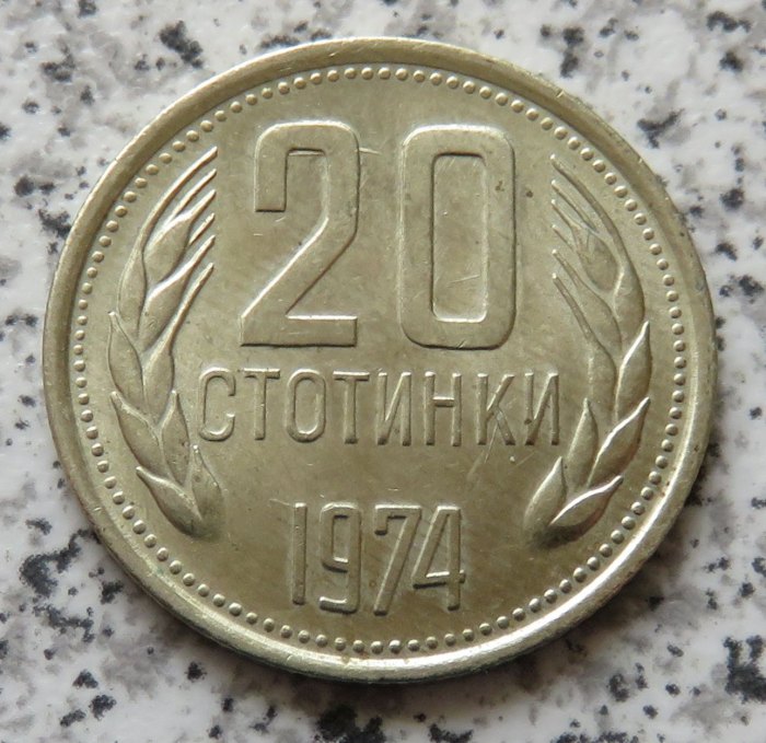  Bulgarien 20 Stotinki 1974   