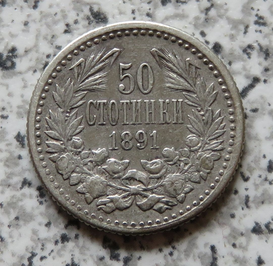  Bulgarien 50 Stotinki 1891   