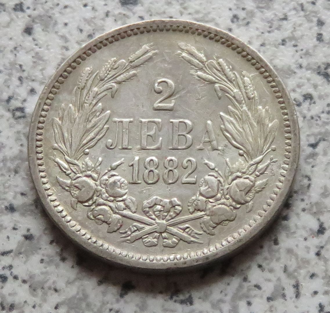  Bulgarien 2 Lewa 1882   