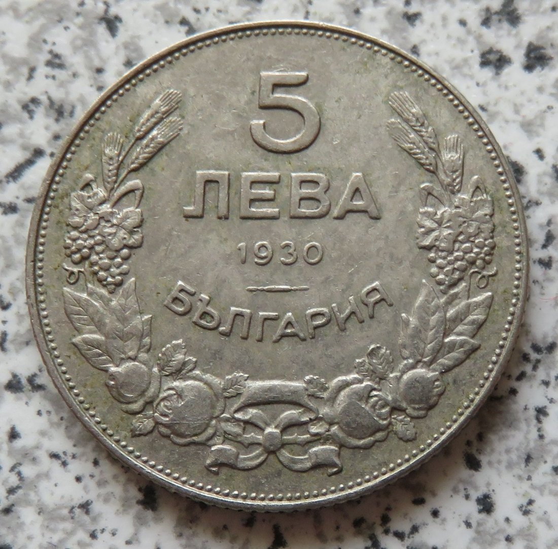 Bulgarien 5 Lewa 1930, besser   