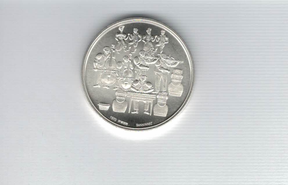  Silbermedaille Appenzell Volksmusik 900/15g silber Schweiz Spittalgold9800 (3469)   