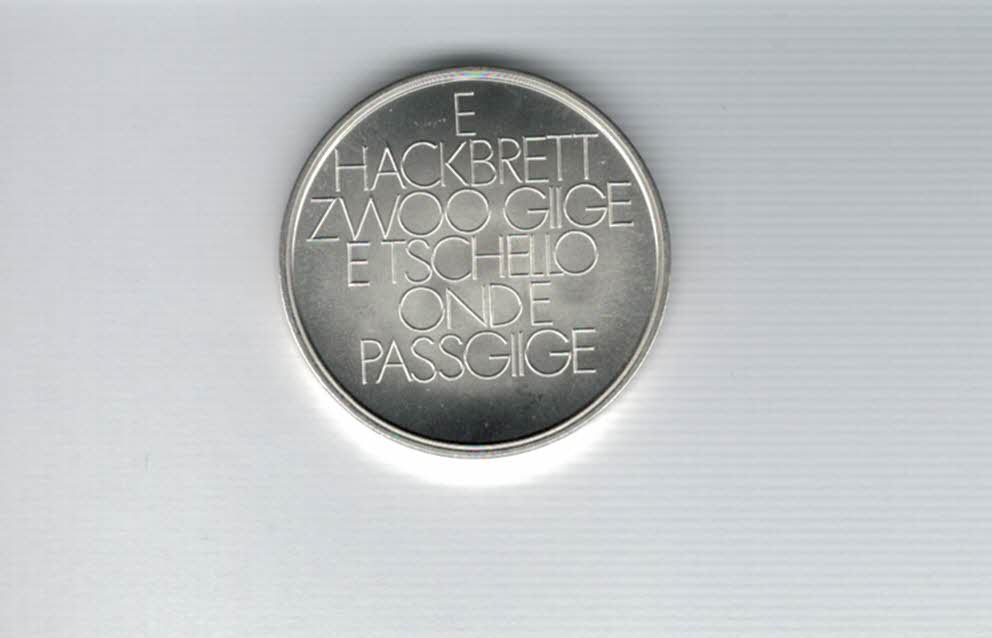  Silbermedaille Appenzell Volksmusik 900/15g silber Schweiz Spittalgold9800 (3469)   