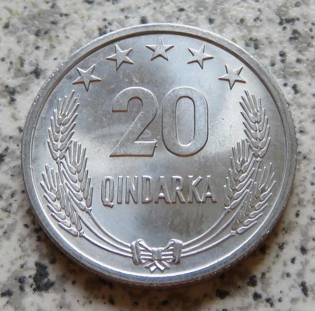  Albanien 20 Qindarka 1969   