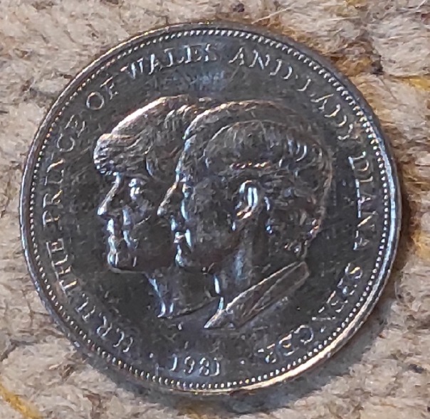  Gedenkmünze Großbritannien 1981, Hochzeit von Diana und Charles   
