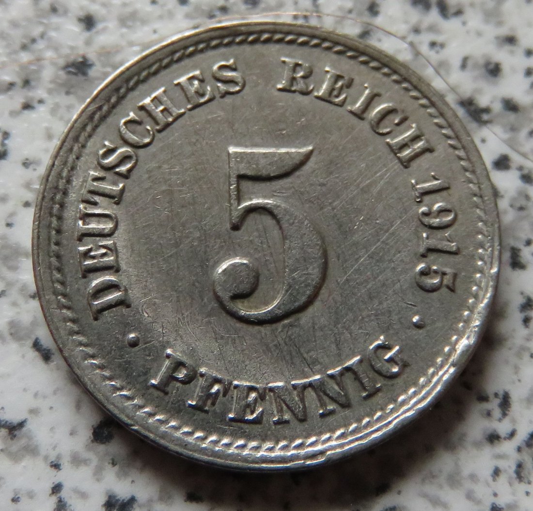  Kaiserreich 5 Pfennig 1915 F   