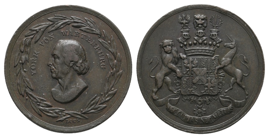  Medaille;  Ludwig Yorck von Wartenburg; Bronze; 9,75 g; Ø 28,69 mm   