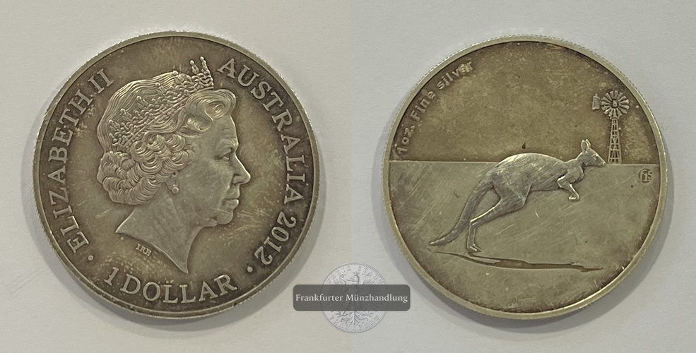  Australien 1 Dollar Silver Kangaroo 2012 FM-Frankfurt KM#1862 Feinsilber: 31,1g   