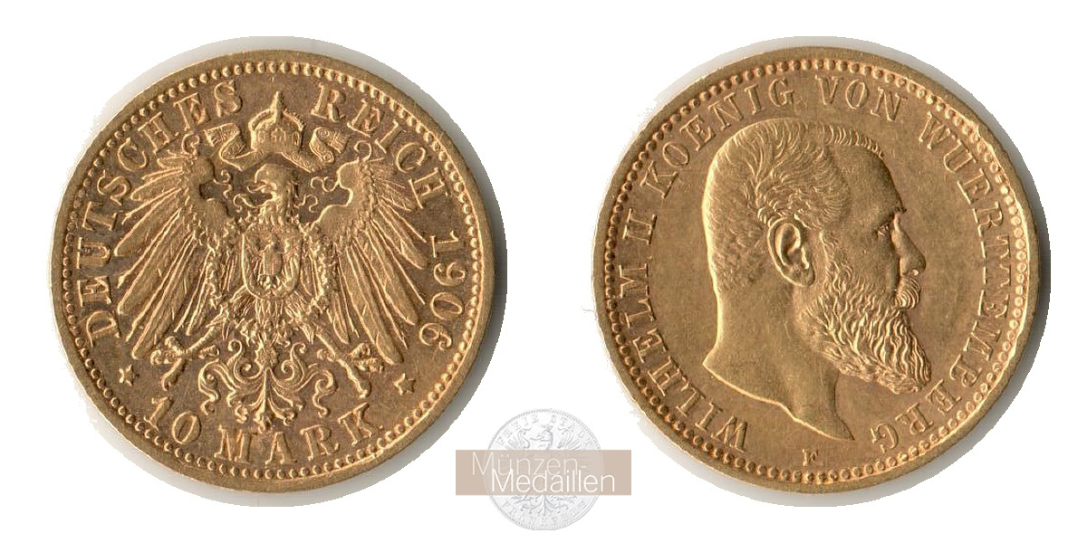 Deutsches Kaiserreich. Sachsen MM-Frankfurt Feingold: 3,58g Friedrich August 1904-1918. 10 Mark 1906 E 