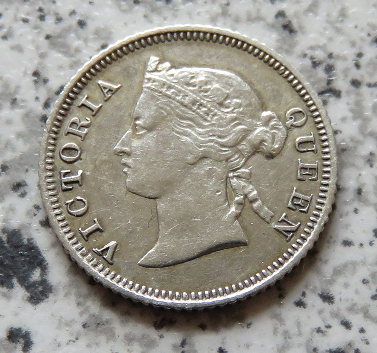  Straits Settlements 5 Cents 1878   
