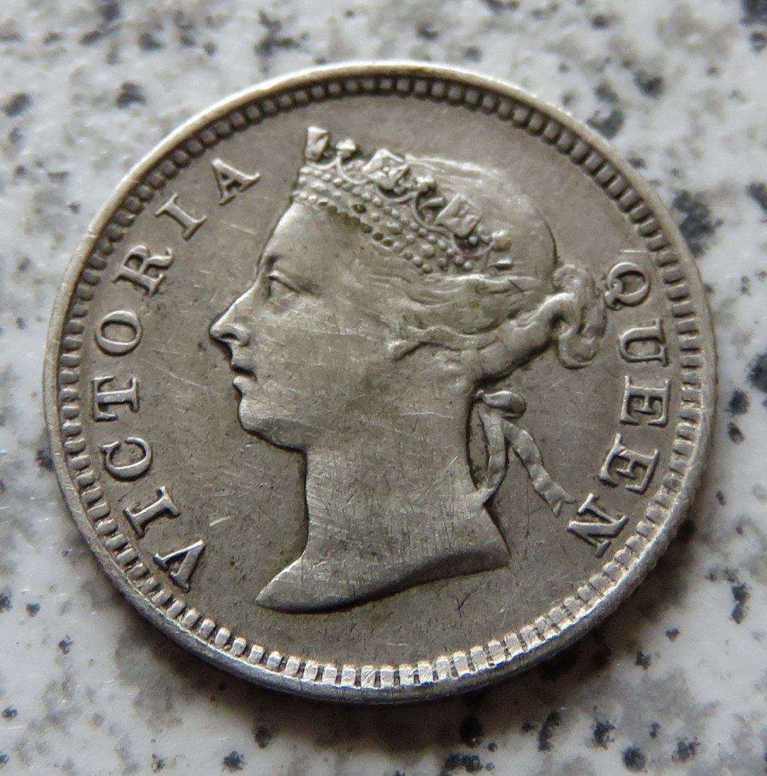  Straits Settlements 5 Cents 1899   