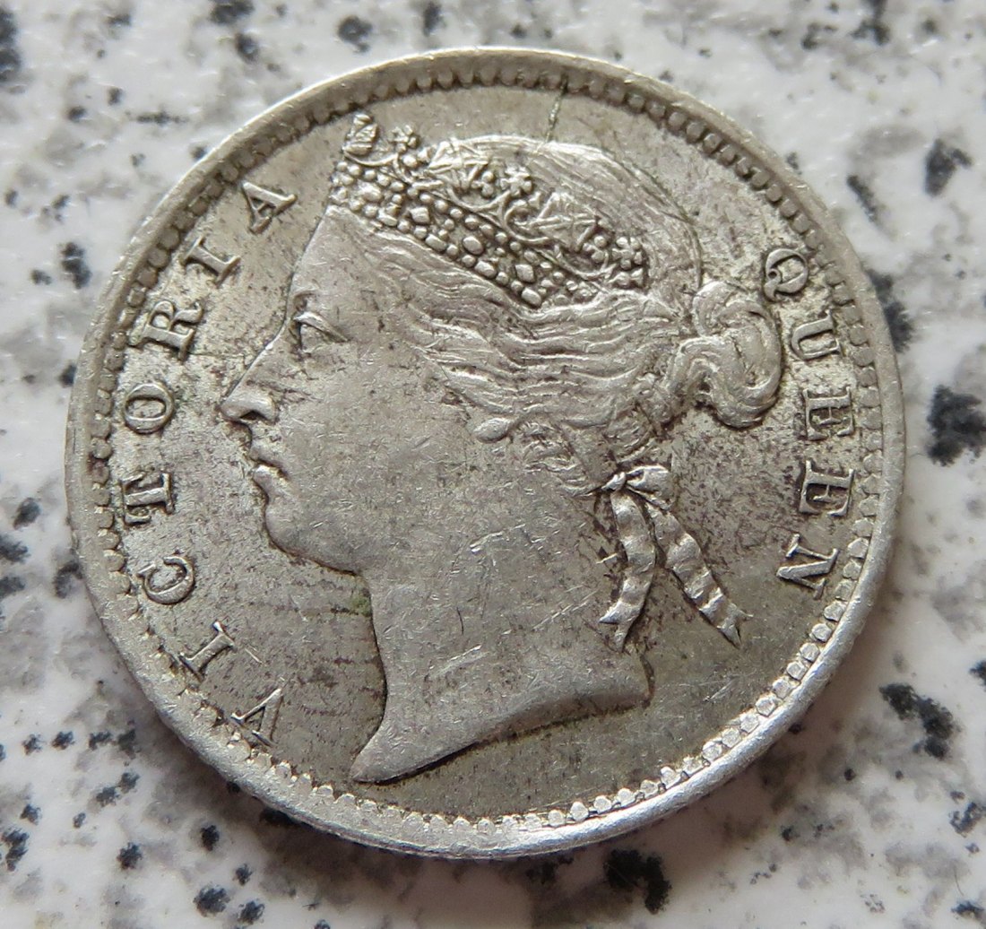  Straits Settlements 10 Cents 1895   