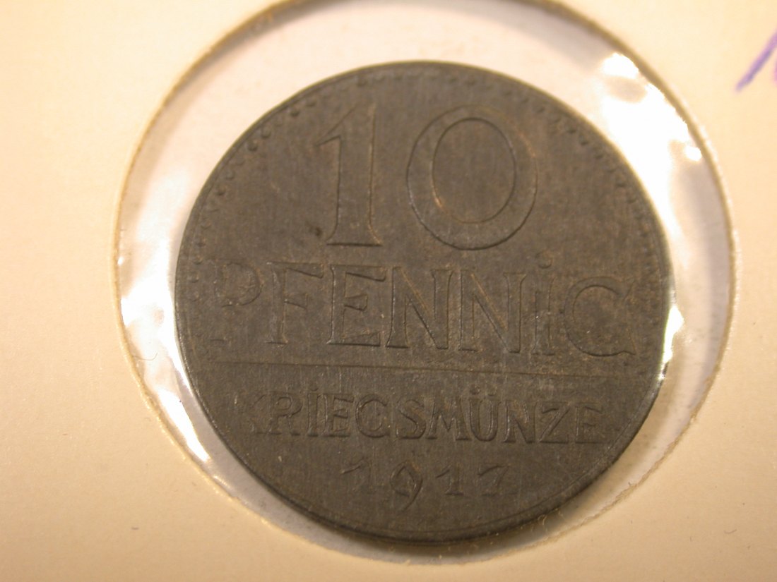  J33 Überlingen  Notgeld  10 Pfennig 1917   Originalbilder   