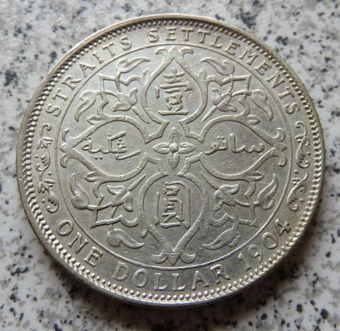 Straits Settlements 1 Dollar 1904 B   