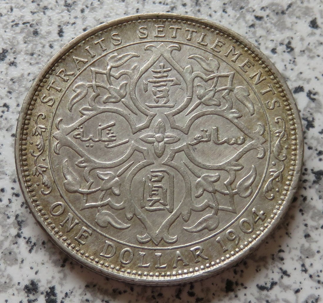  Straits Settlements 1 Dollar 1904 B   
