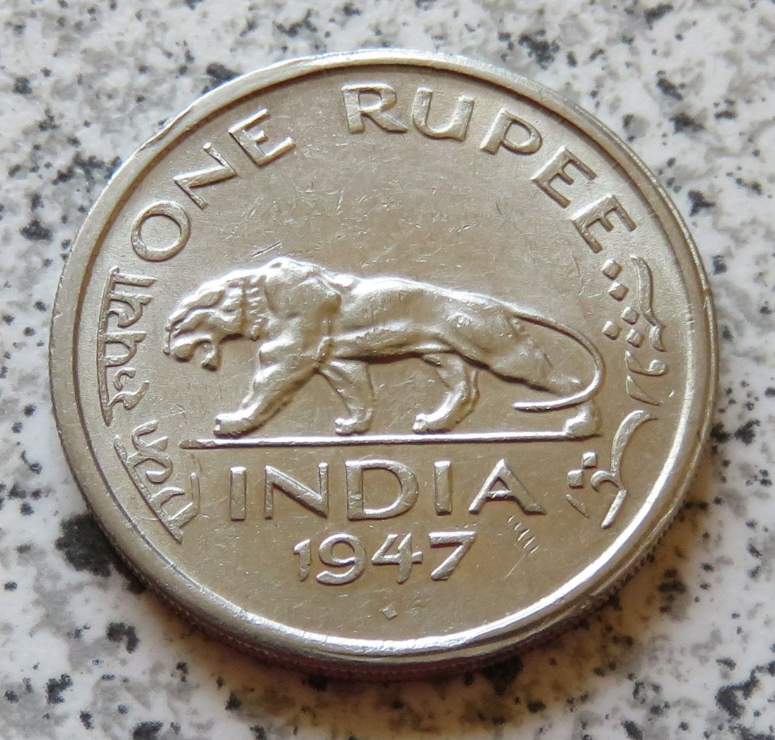  British Indien 1 Rupee 1947   