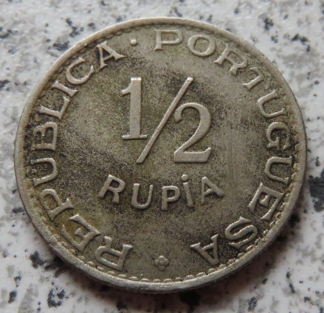  Portugiesisch Indien 1/2 Rupia 1947   