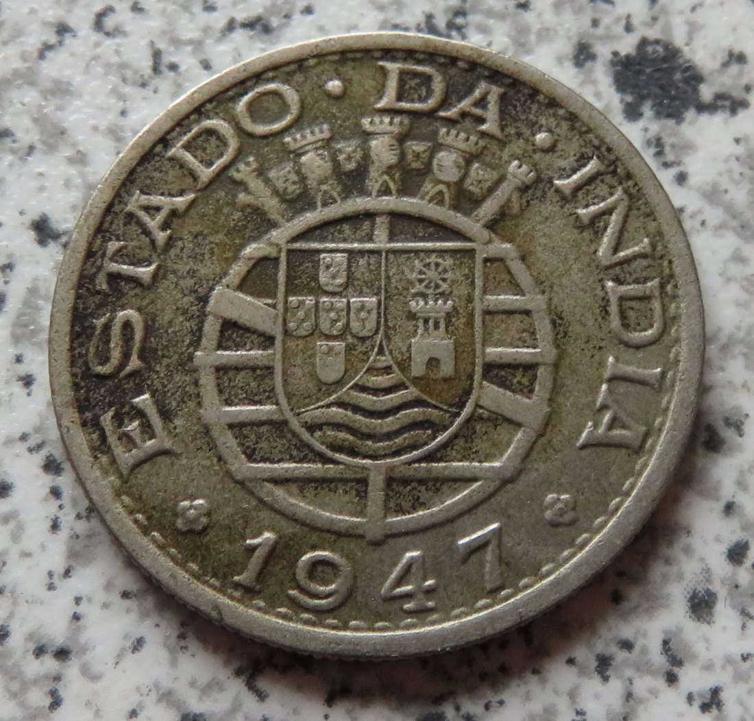  Portugiesisch Indien 1/2 Rupia 1947   