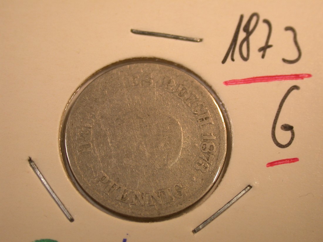  J34  KR  10 Pfennig 1873 G  Belegstück   Originalbilder   