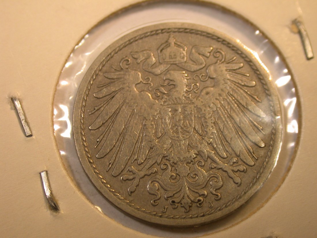  J34  KR  10 Pfennig 1906 J in ss   Originalbilder   