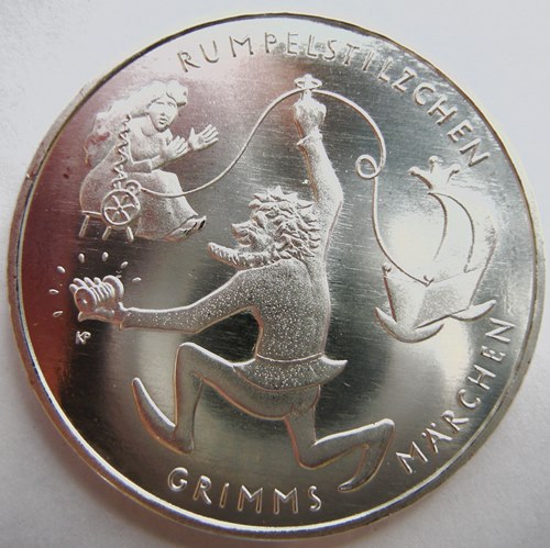  BRD, 20 Euro 2022 J, Rumpelstilzchen, Ag .925, FG 16,65 g   