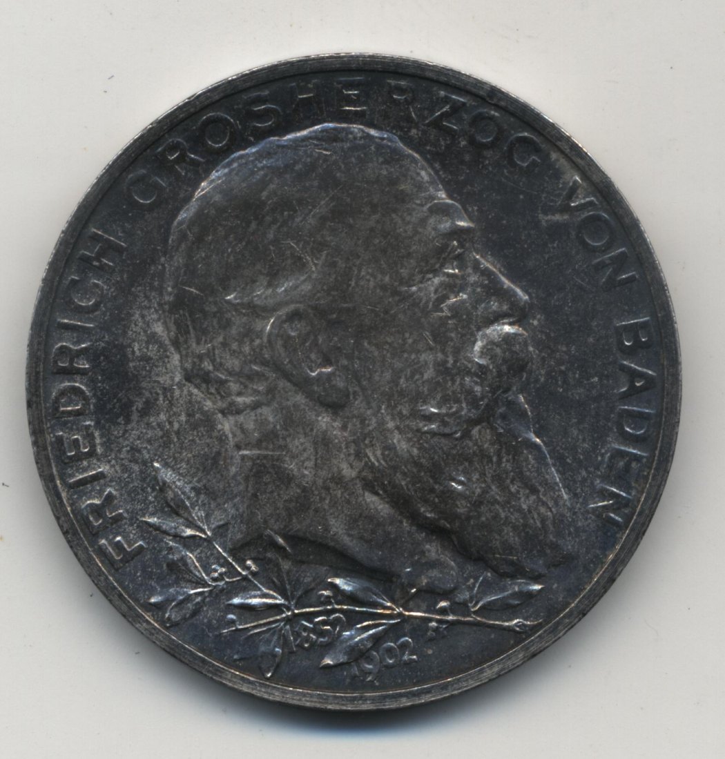 5 Mark Baden 1902 Regierungsjubiläum   