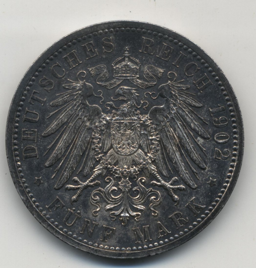  5 Mark Baden 1902 Regierungsjubiläum   