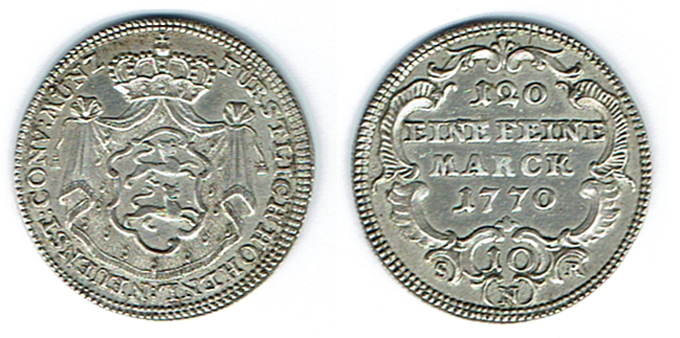  SZAIVERT ALTDEUTSCHLAND HOHENLOHE NEUENSTEIN LUDWIG FRIEDRICH KARL 10 KREUZER 1770 N   