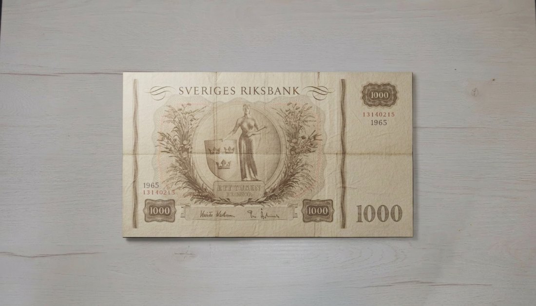  1000-Kronen-Banknote von 1965   