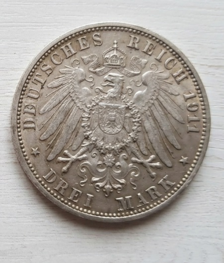  3 Mark Münze 1911   