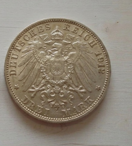  3 Mark Münze 1912   