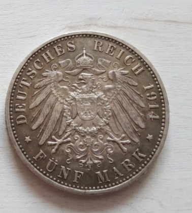  5 Mark Münze 1914   