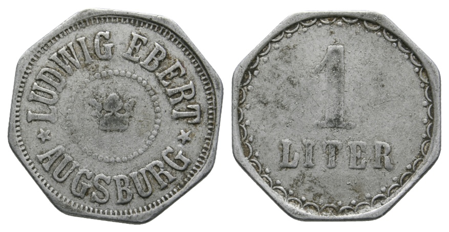  Bayern; Augsburg, Ludwig Ebert, 1 Liter; Menzel 1030.2   