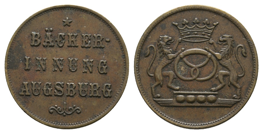  Bayern; Augsburg, Bäckerinnung; Menzel 916   