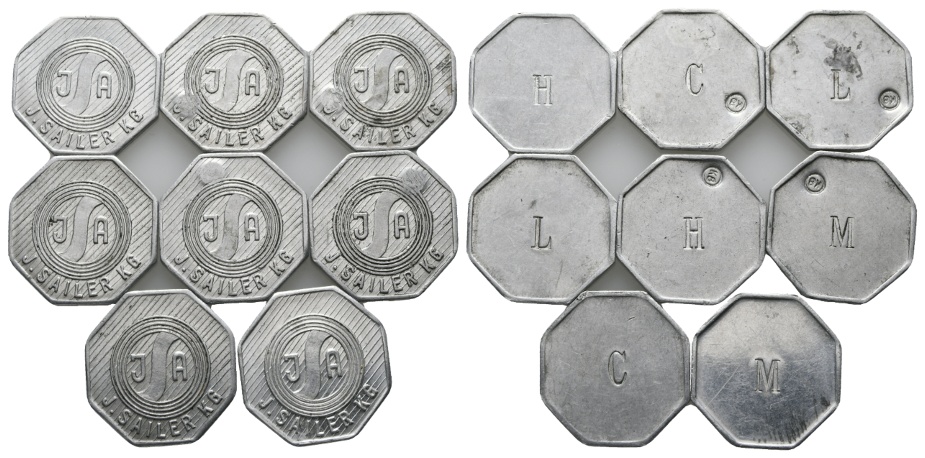  Bayern; Augsburg; Sailer KG; Menzel 1004 (8 Marken)   