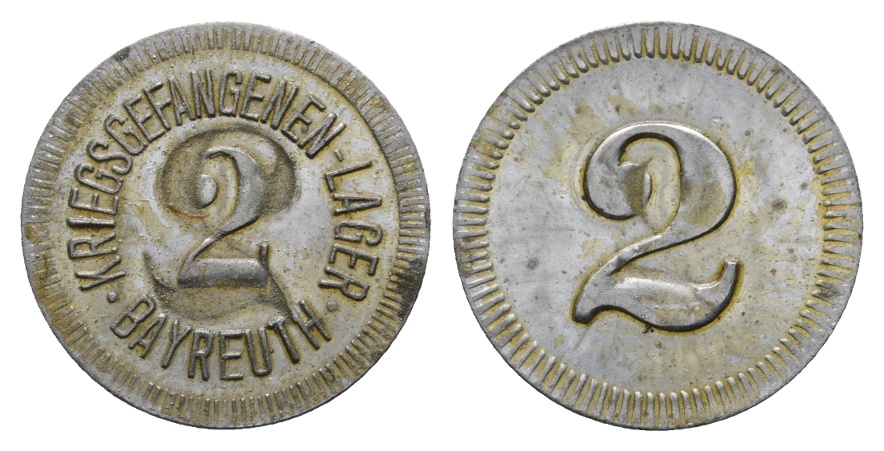  Bayern; Bayreuth Kriegsgefangenen-Lager, WZ: 2; Menzel 1636.2   
