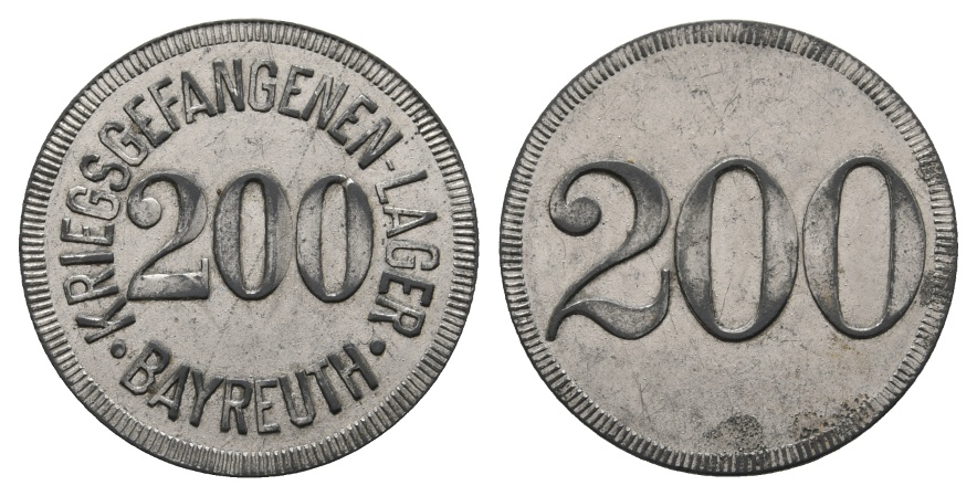  Bayern; Bayreuth Kriegsgefangenen-Lager, WZ: 200; Menzel 1636.7   