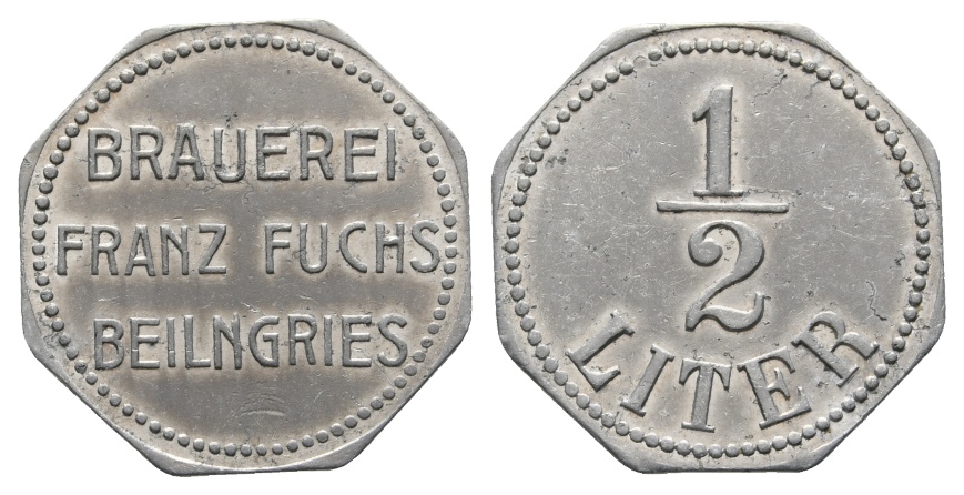  Bayern; Beilingries Brauerei Franz Fuchs, 1/2 Liter; Menzel 1691.1   