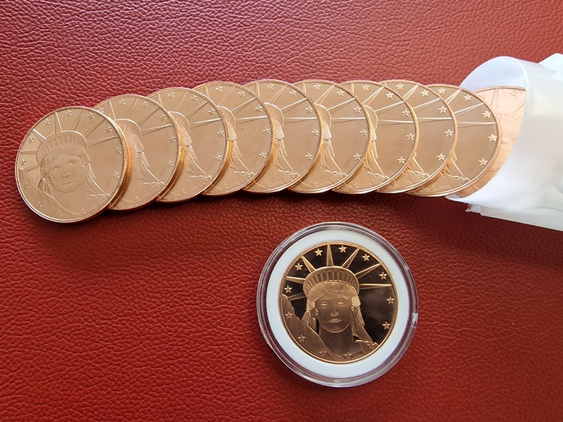  20 x 1 oz (AVDP) Liberty Head .999 Kupfermünze in Tube (verschlossen)   