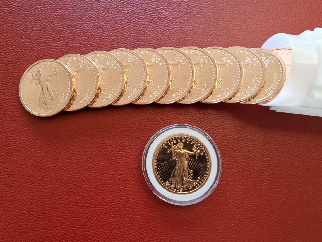  20 x 1 oz (AVDP) Saint-Gaudens Liberty .999 Kupfermünze in Tube (verschlossen)   